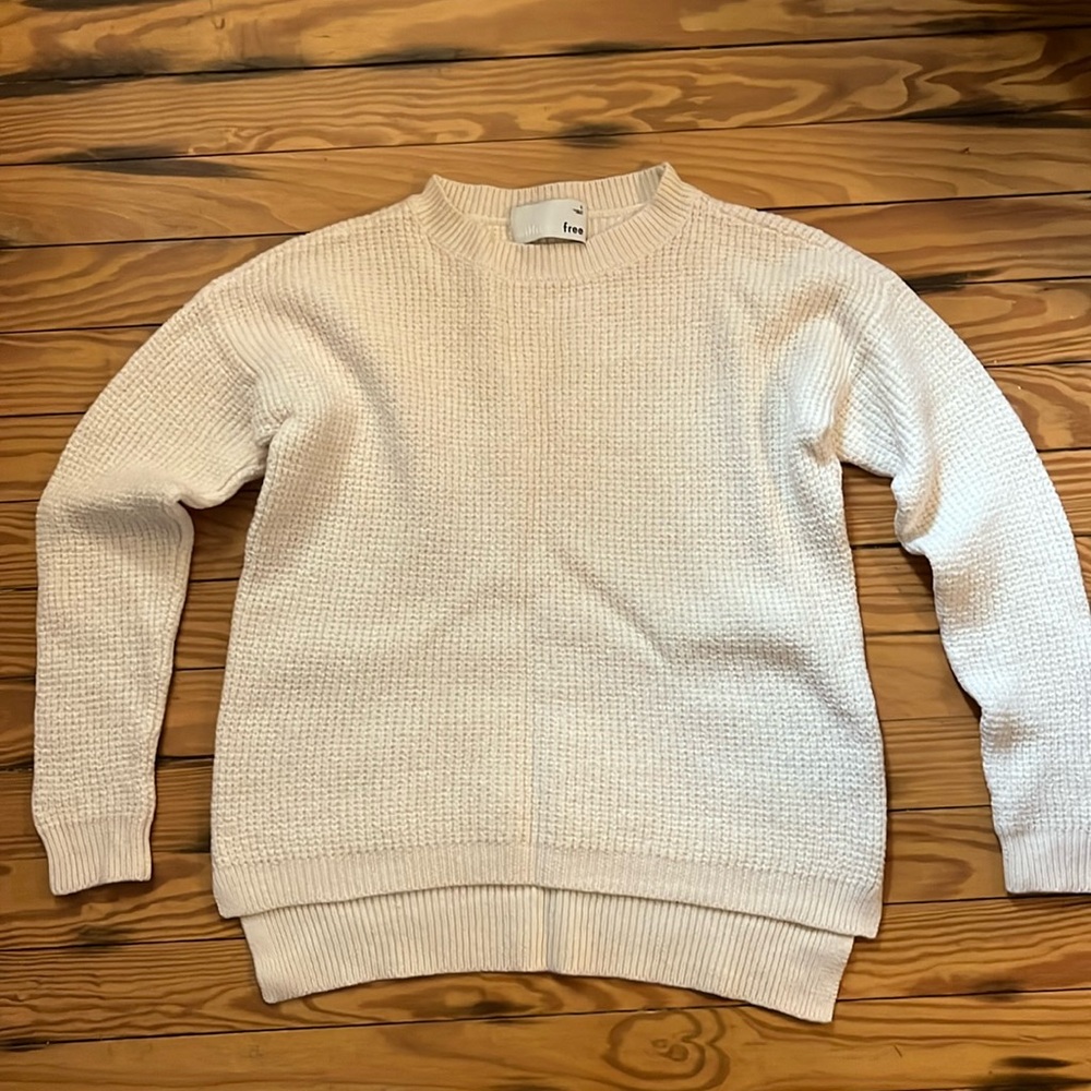 Wilfred Cream Textured Crew Neck Sweater